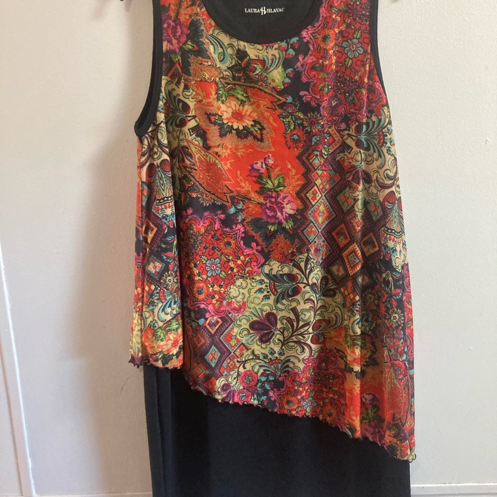Laura HLavac Multicolor Floral Paisley Tank